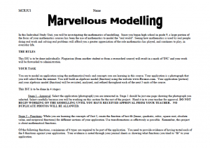 Modelling